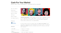 Desktop Screenshot of cashforyourwarhol.com